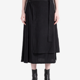 YOHJI YAMAMOTO - Women R Pleats Double Layered Skirt