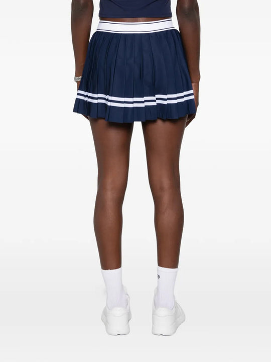 Navy dress, front view
