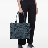 Blue bags, full body view