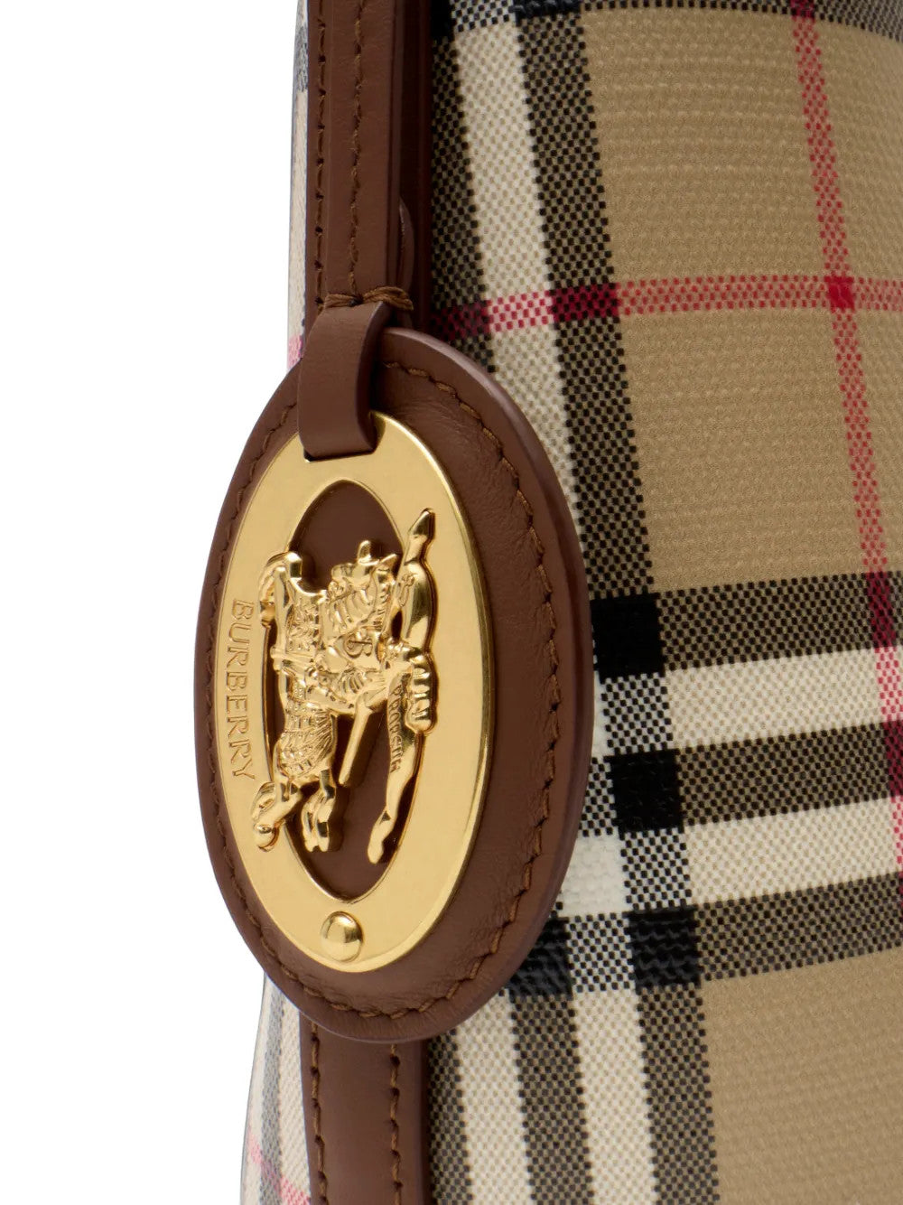 Close up of Tan bag, showing detail