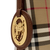 Close up of Tan bag, showing detail