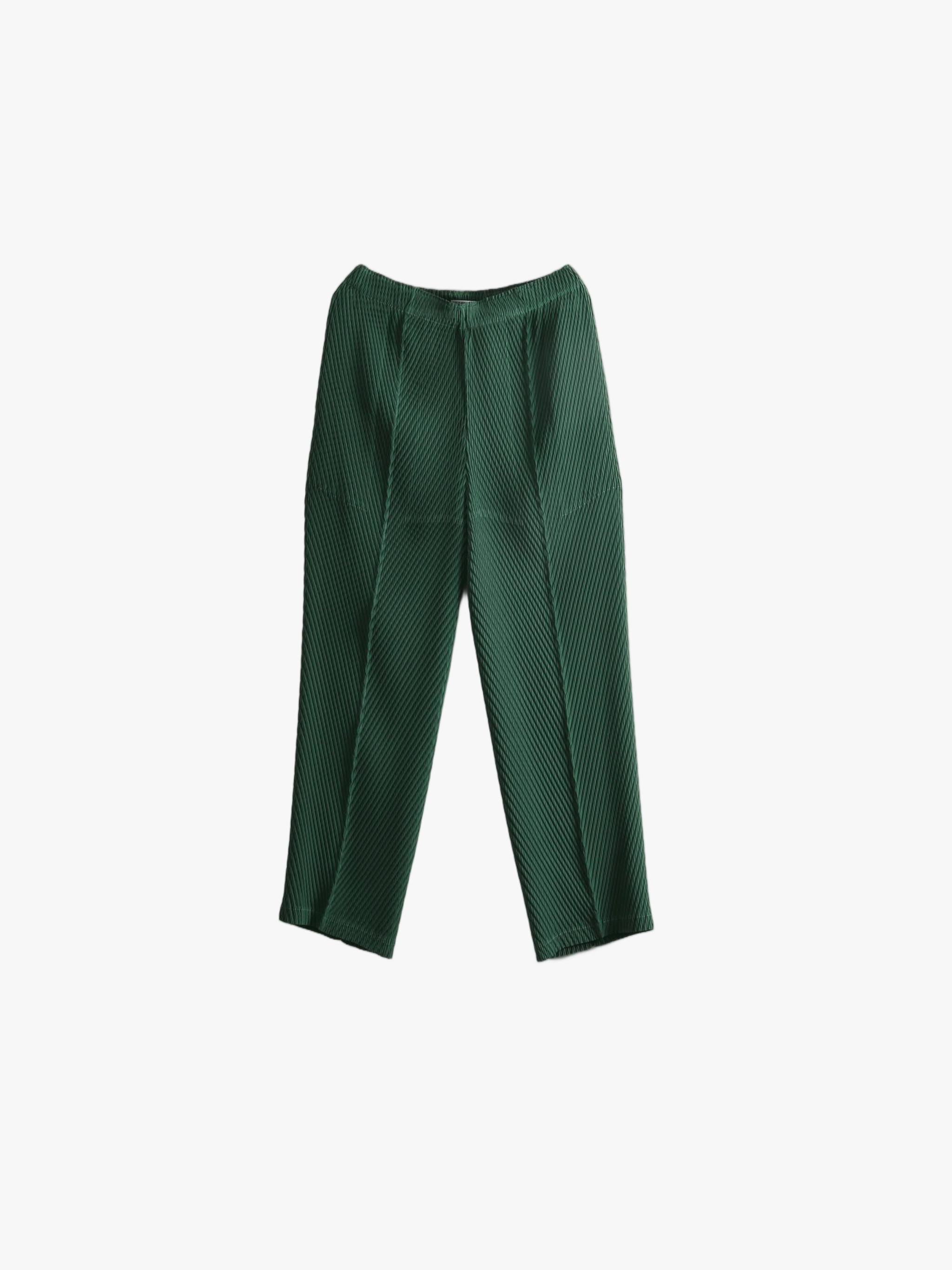 Green pants, front view