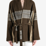Brown jacket, full body view