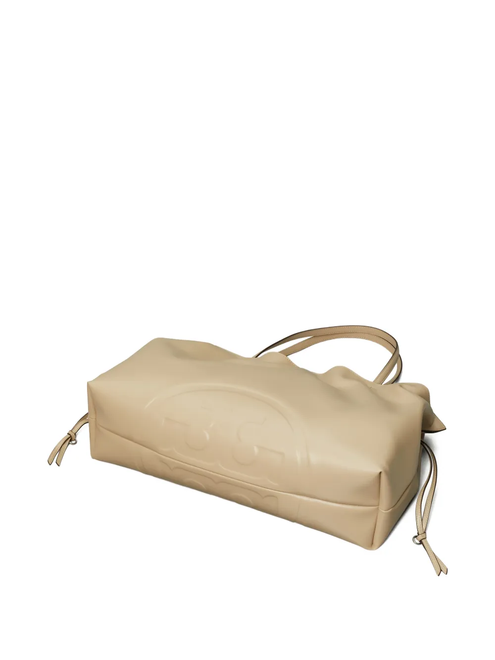 Tan bag, side view
