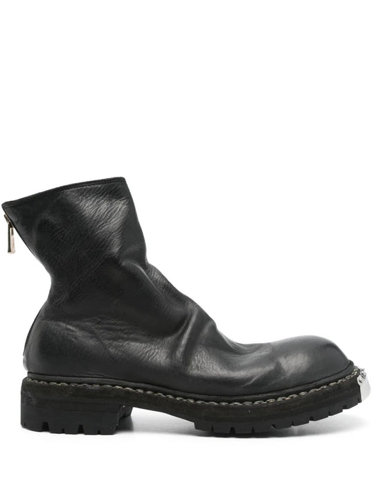Black boots, front view