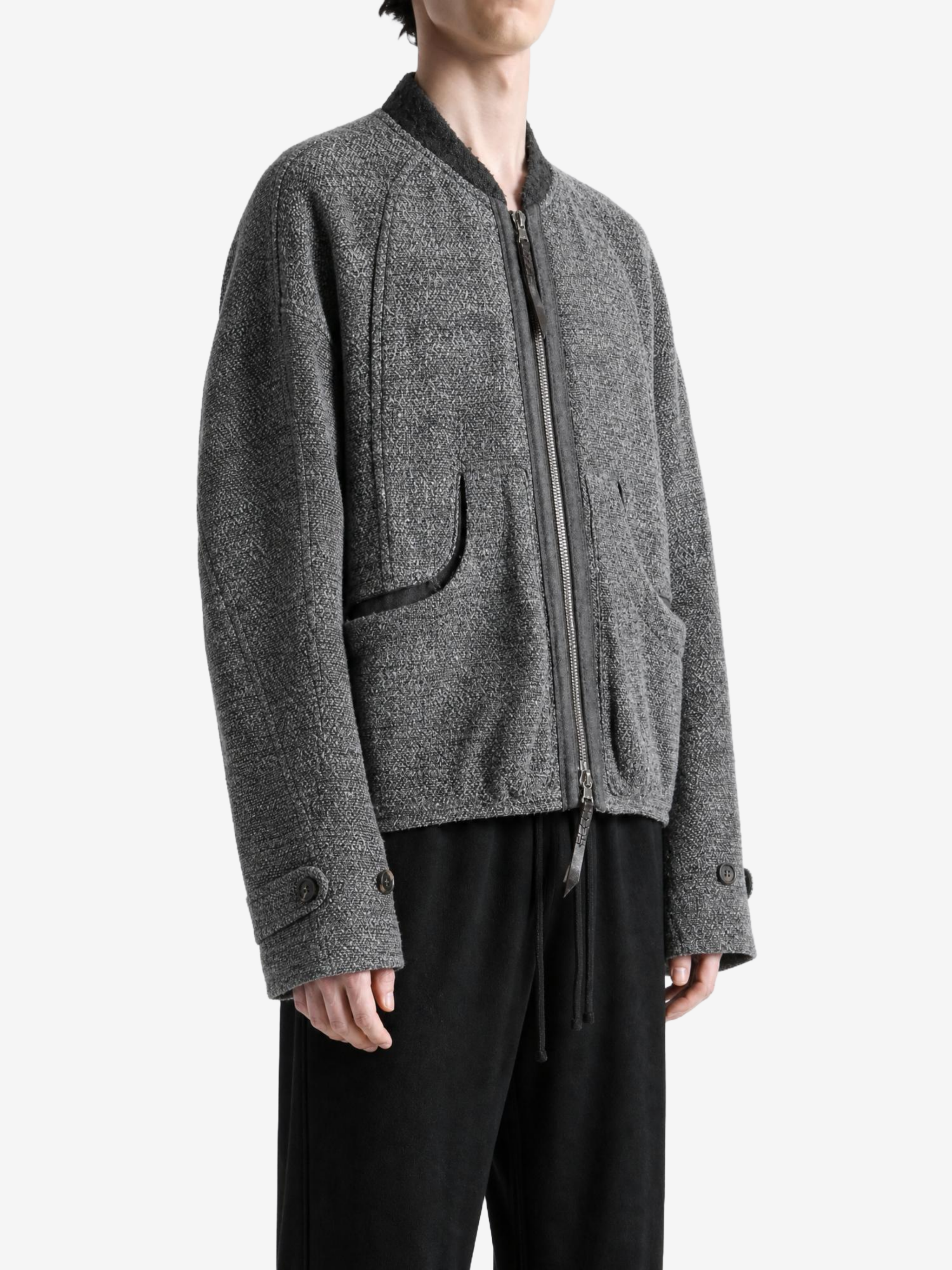 Grey jacket, front view