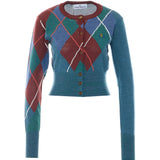 VIVIENNE WESTWOOD - Women Argyle Cropped  Cardi