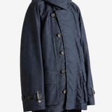 Navy jacket, front view