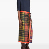 Green skirt, full body view