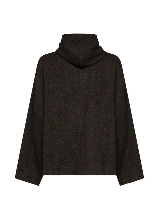 Brown jacket, back view