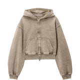 Tan hoodie, front view