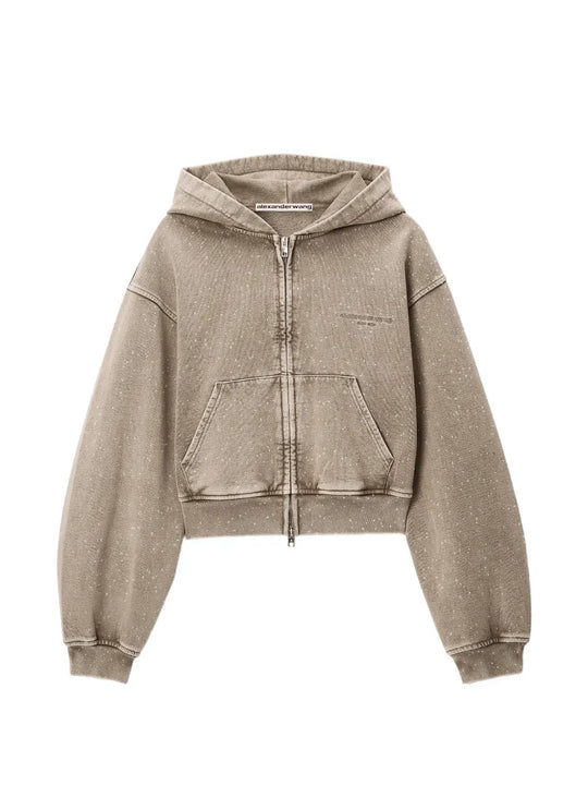 Tan hoodie, front view