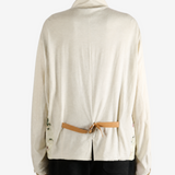Tan jacket, full body view