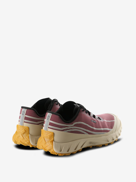 Red sneakers, back view