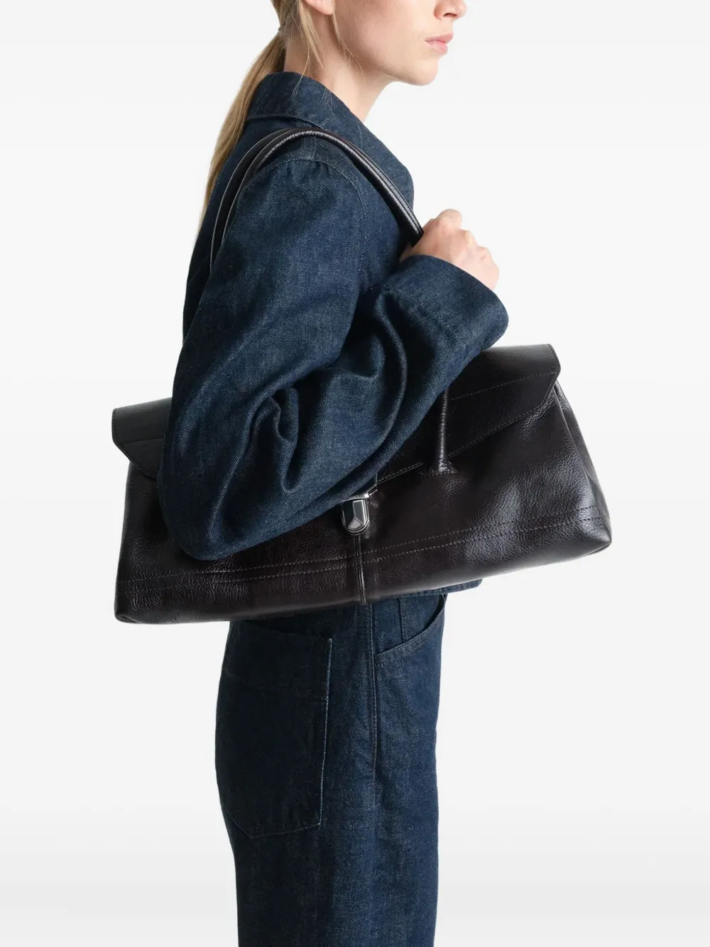 Black bags, front view