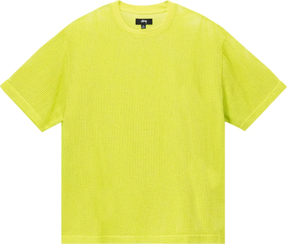 STUSSY - Men Cotton Mesh Short-Sleeve Crew Tee