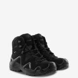 Black boots, front view