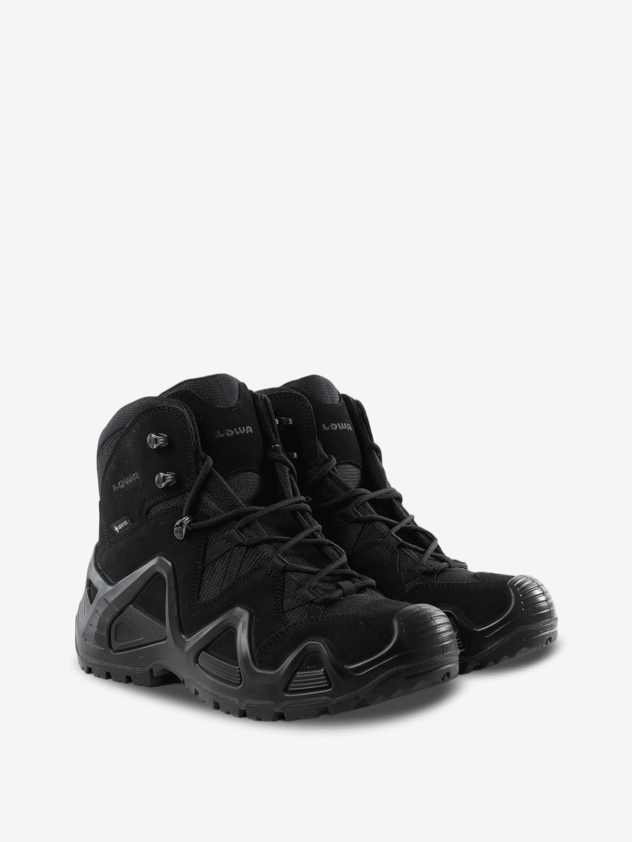 Black boots, front view