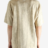 tan T-shirt, full body view