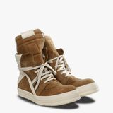 Brown sneaker, front view