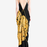 Yellow dress, full body view