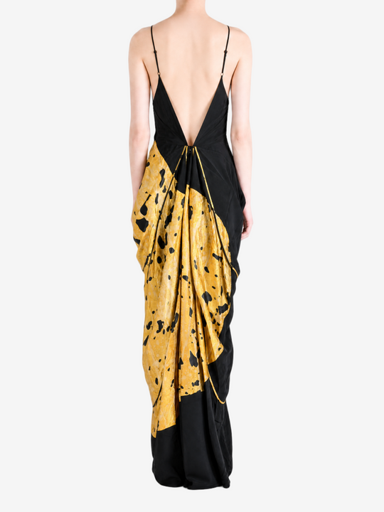 Yellow dress, full body view