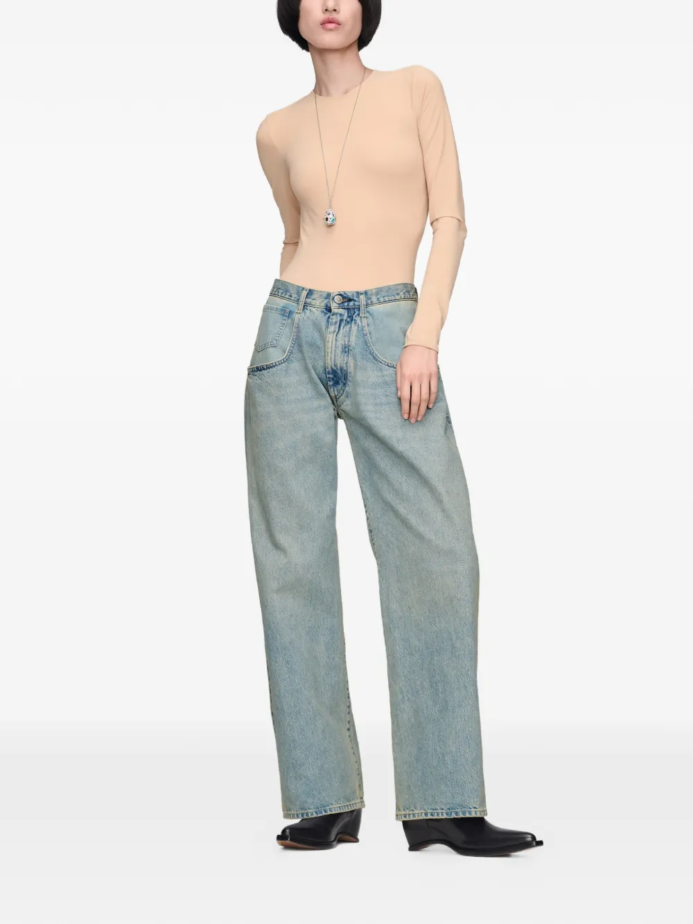 Blue jeans, full body view