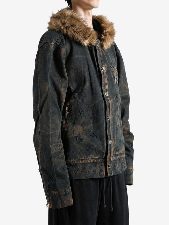 Black jacket worn by a person, showing the jacket fit