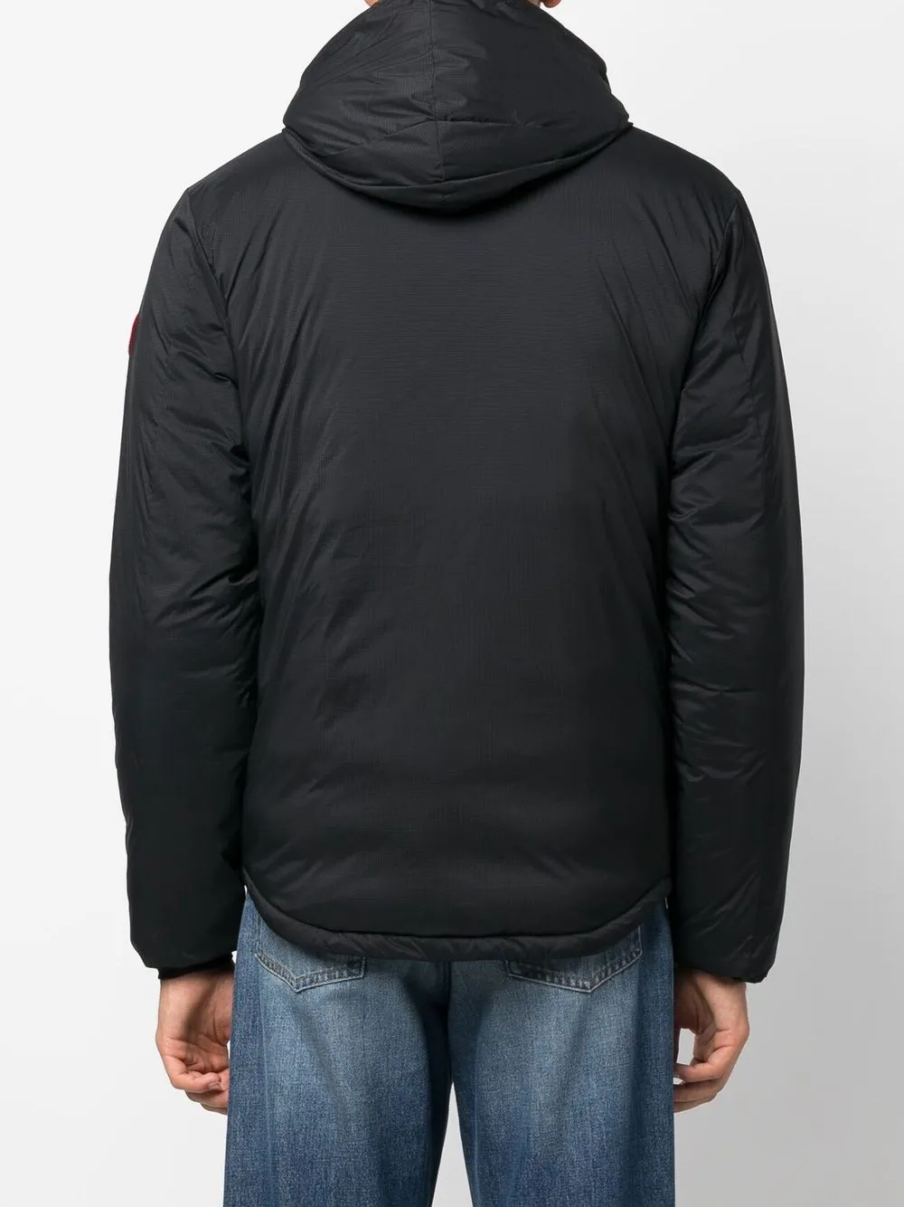 Black hoodie, full body view