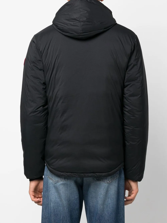 Black hoodie, full body view