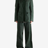 Green jacket, full body view