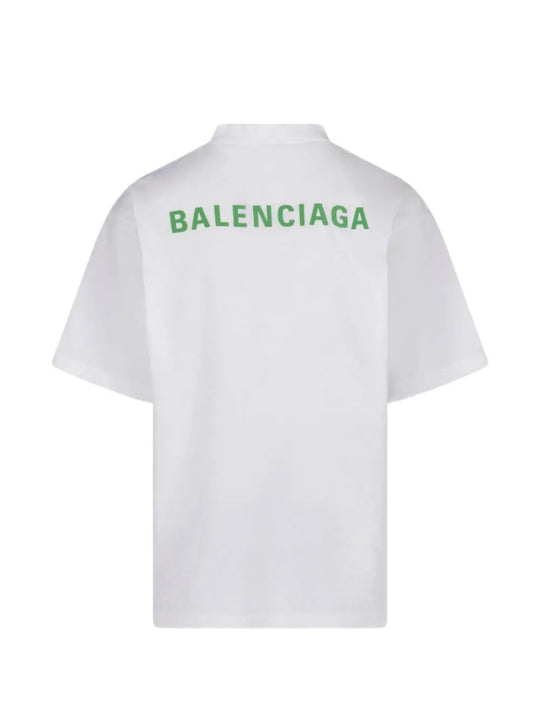 White t-shirt, back view