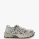 Tan shoes, side view