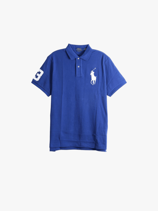 Blue top, front view