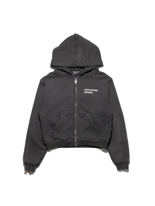 Black hoodie, front view