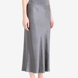 Grey skirt worn by a person, showing the skirt fit