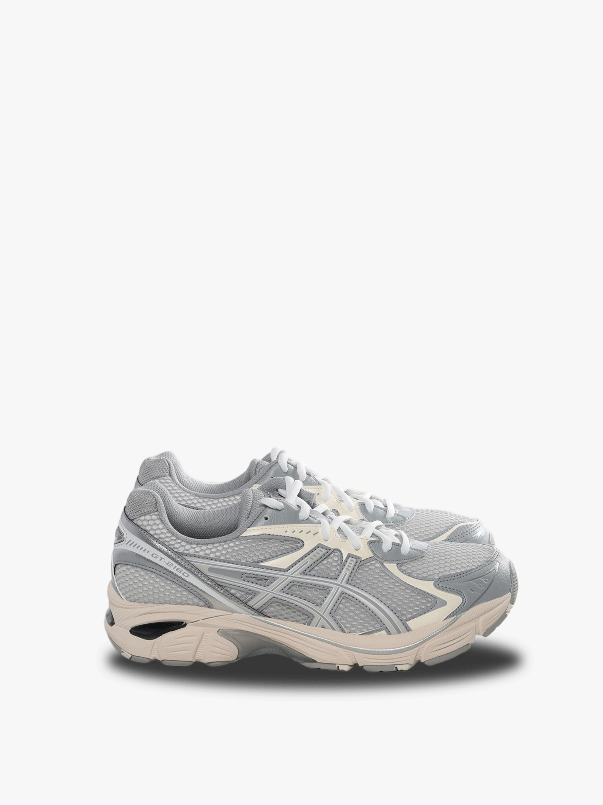 Grey sneakers, front view