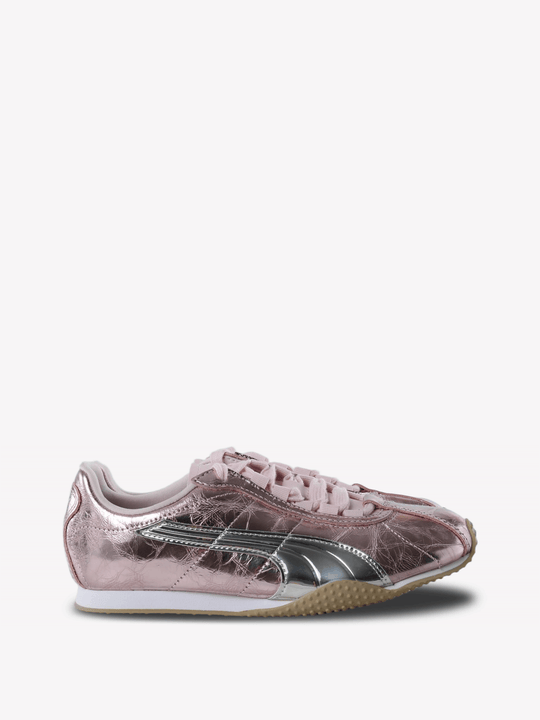 Pink shoes, side view