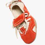 Orange shoes, front view