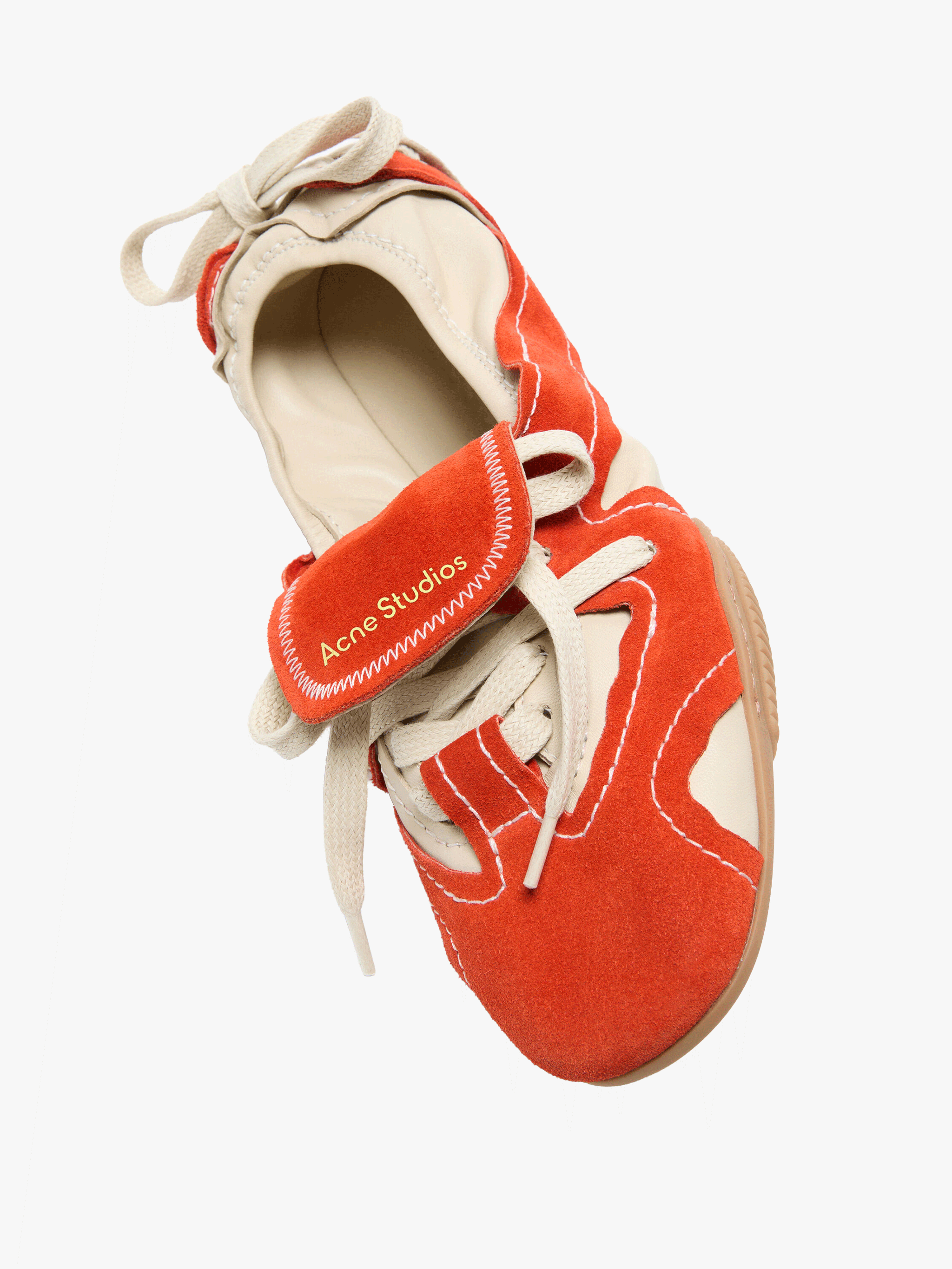 Orange shoes, front view