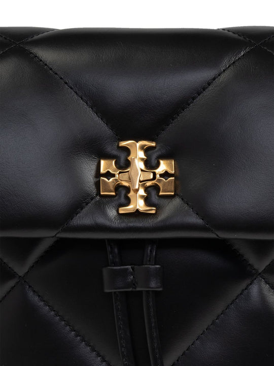 Close up of black bag, showing texture of the leather fabric