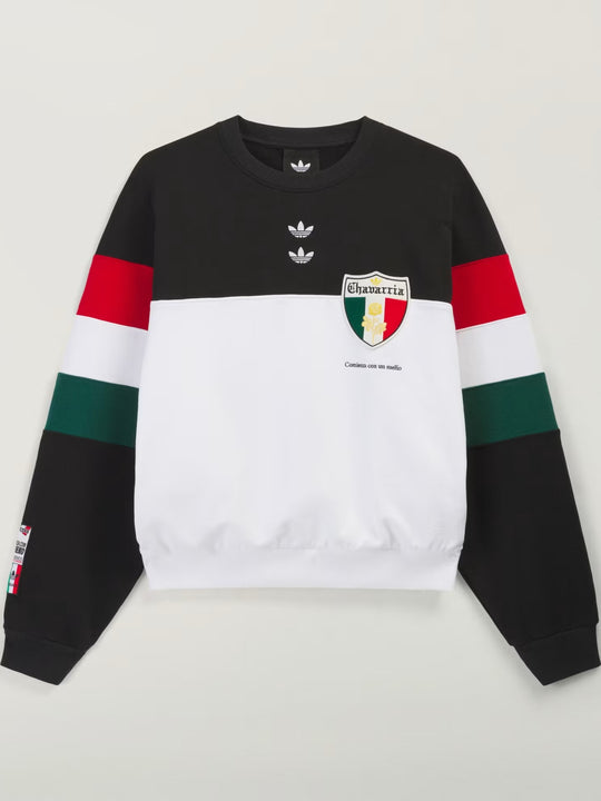 White sweatshirt, front view
