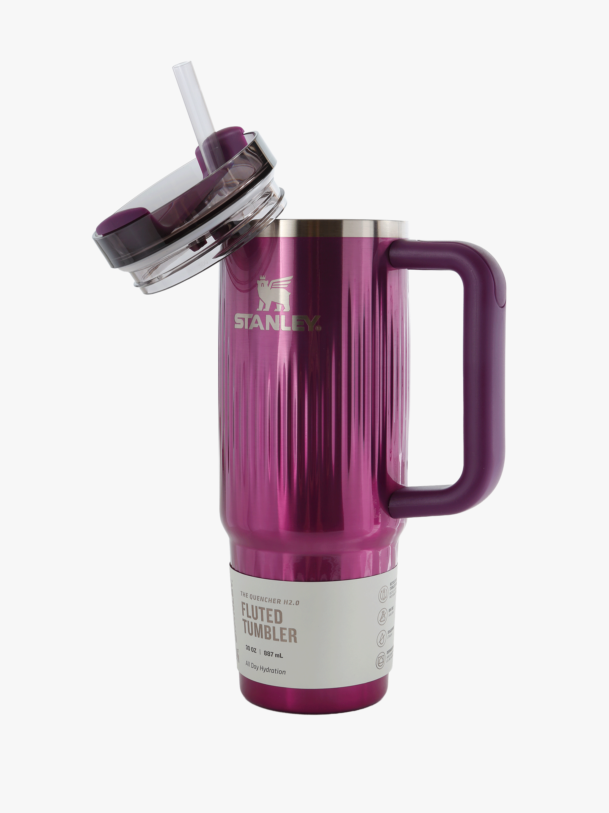 Purple product, front view