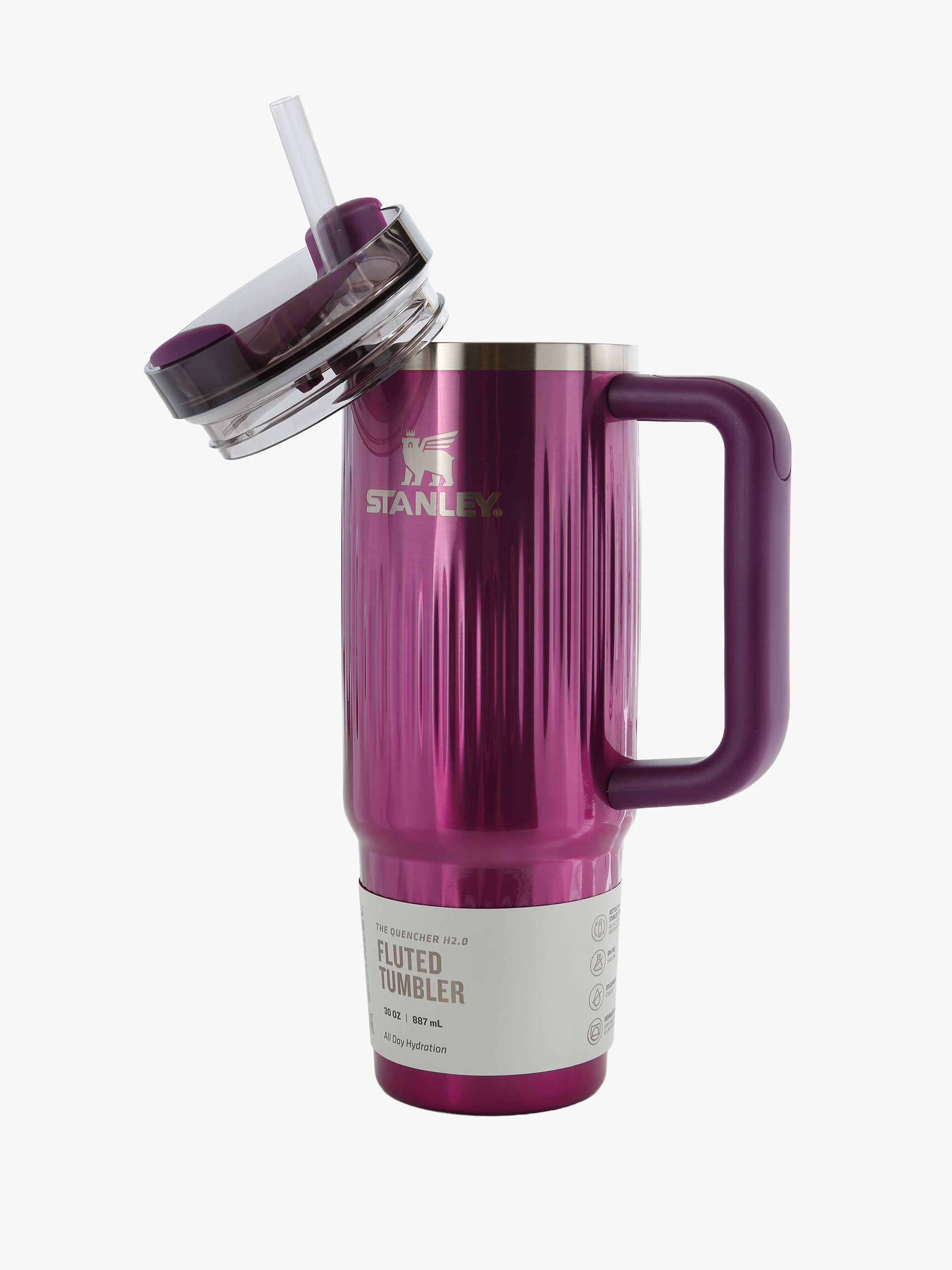 Purple product, front view