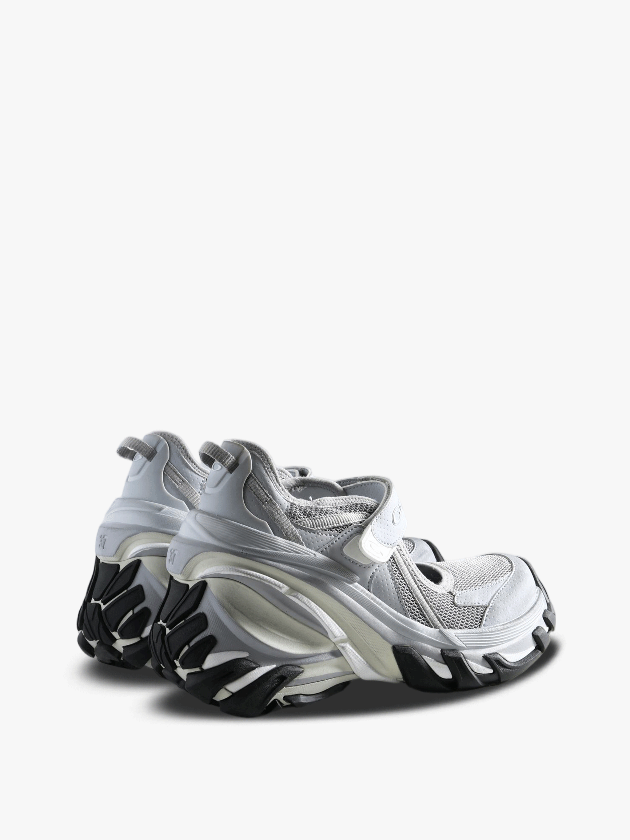 Grey shoes, side view