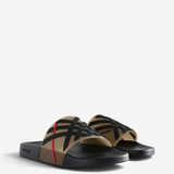Tan sandals, front view