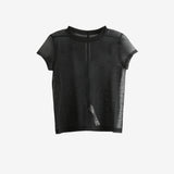 Black t-shirt, front view