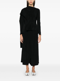 YOHJI YAMAMOTO - Women Crepe De Chine Wrap Skirt Pants