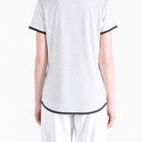 White t-shirt, full body view