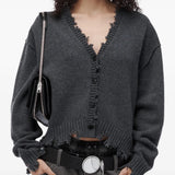 Grey knitwear, full body view